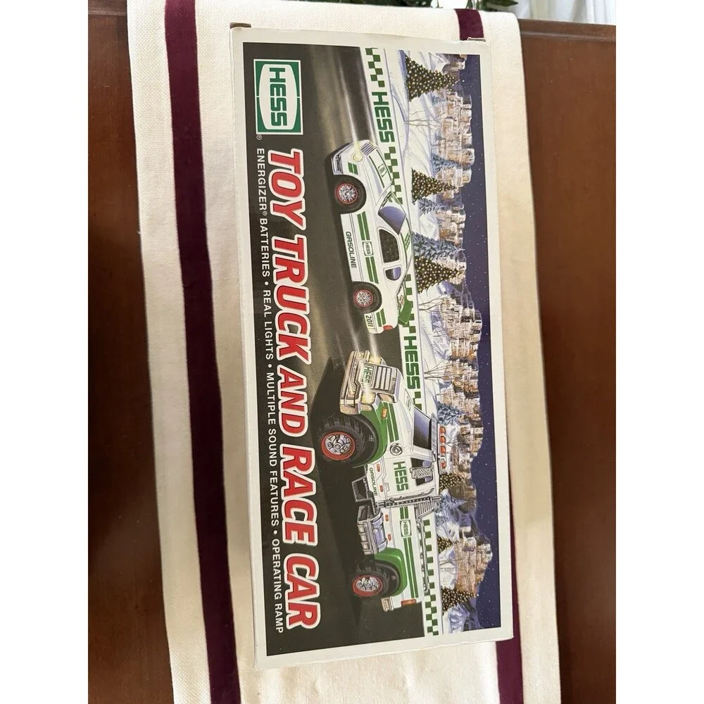 RARE VINTAGE 2011 Hess Toy Truck And Race Car New In Original Box Collectible